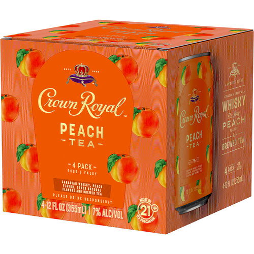 CROWN ROYAL PEACH TEA  4PK 12OZ