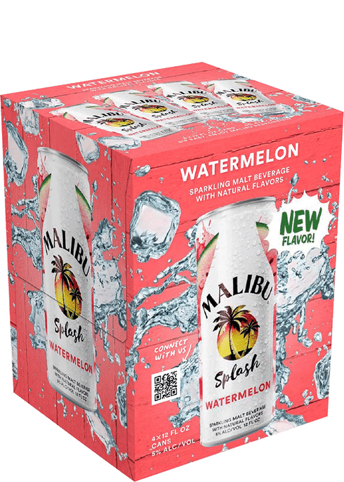 MALIBU SPLASH WATERMELON 4PK 12OZ