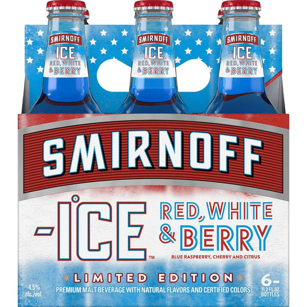 SMIRNOFF ICE RED WHITE BERRY 6PK 12 OZ