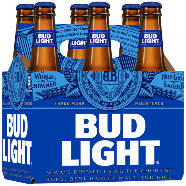 BUD LIGHT BOTTLE 6PK 12 OZ