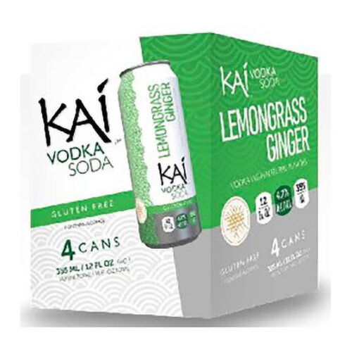 KAI VODKA SODA LEMONGRASS GINGER 4PK