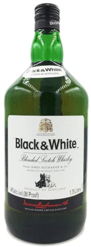 BLACK & WHITE SCOTCH 1.75L