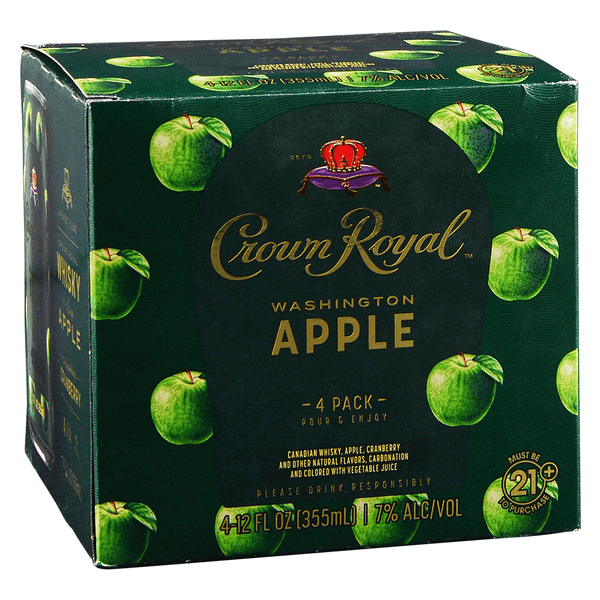 CROWN ROYAL APPLE 4PK 12OZ