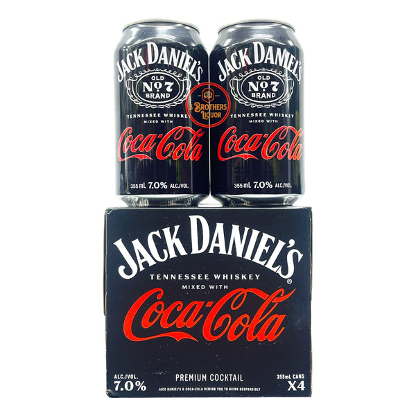 JACK DANIEL'S MIXED WITH COCA COLA RTD 4PK CAN