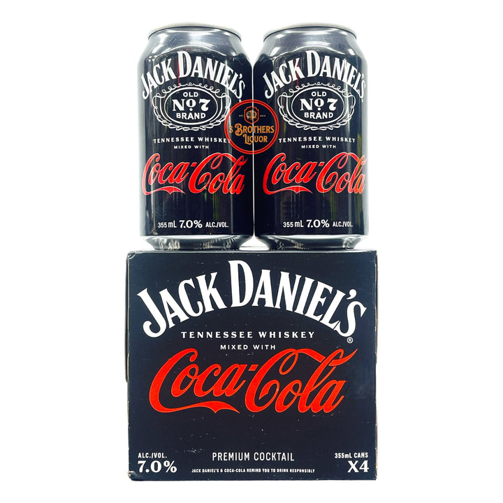 JACK DANIEL'S MIXED WITH COCA COLA RTD 4PK CAN