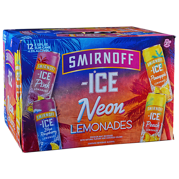 SMIRNOFF ICE NEON LEMONADES 12PK CAN