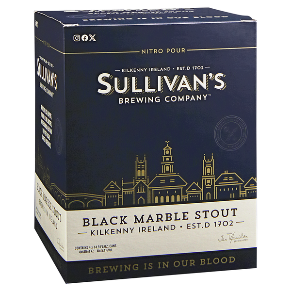 SULLIVAN'S BLACK MARBLE STOUT 4PK 14.9OZ