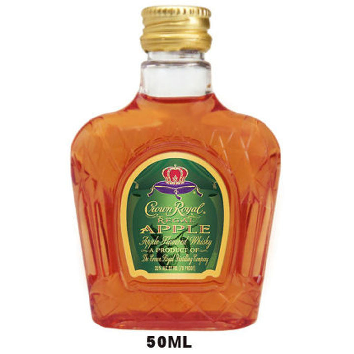 CROWN ROYAL APPLE MINI PLASTIC BOTTLE 50 ML
