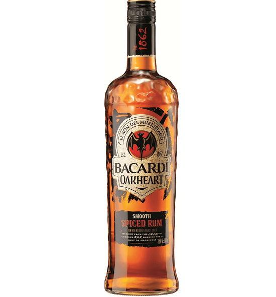 BACARDI OAKHEART SPICED RUM 750ML