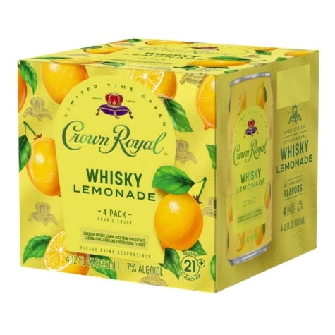 CROWN ROYAL WHISKEY LEMONADE 4PK