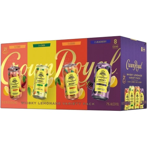 CROWN ROYAL WHISKEY LEMONADE VARIETY 8PK CAN